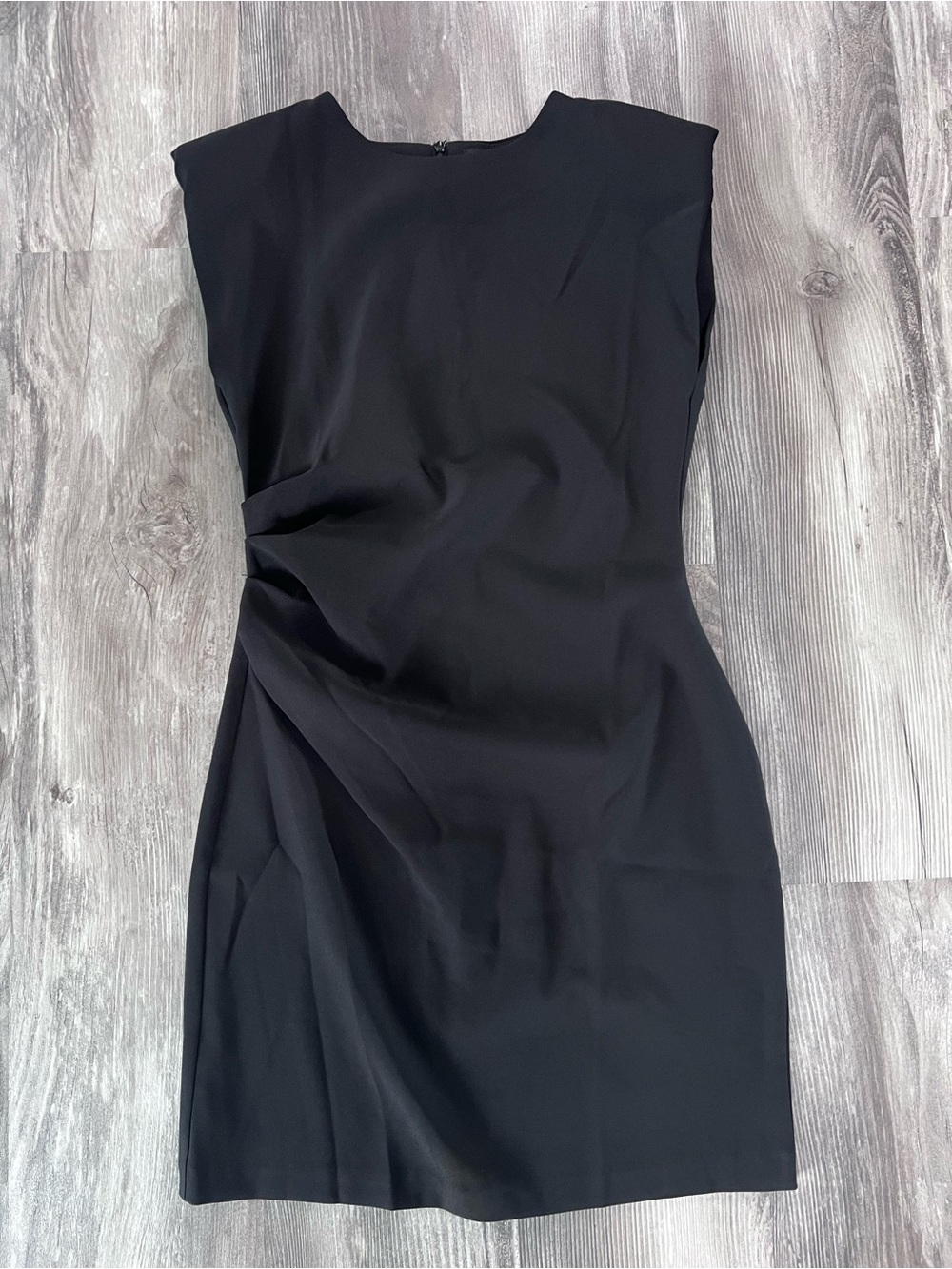 Express Black Mini Dress with Side Drape
